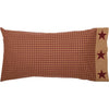 Ninepatch Star King Pillow Case w/Applique Border Set of 2 21x40 - The Village Country Store