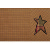 Stratton King Pillow Case w/Applique Star Set of 2 21x40 - The Village Country Store 