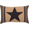 Black Check Star Patch Pillow 14x22 - The Village Country Store 