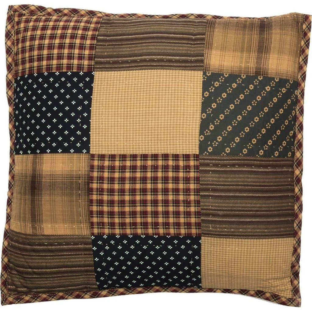 Patriotic Patch Quilted Pillow 16x16 - The Village Country Store