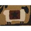 Heritage Farms Sheep and Star Hooked Pillow 14x22 - The Village Country Store 