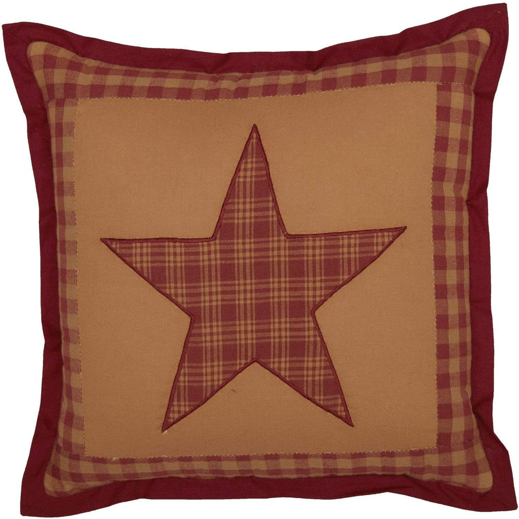 Ninepatch Star Quilted Pillow 12x12 - The Village Country Store