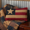 Mayflower Market Pillow Patriotic Patch Flag Hooked Pillow 14x22