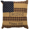 Patriotic Patch Pillow Blessed 10x10 - The Village Country Store