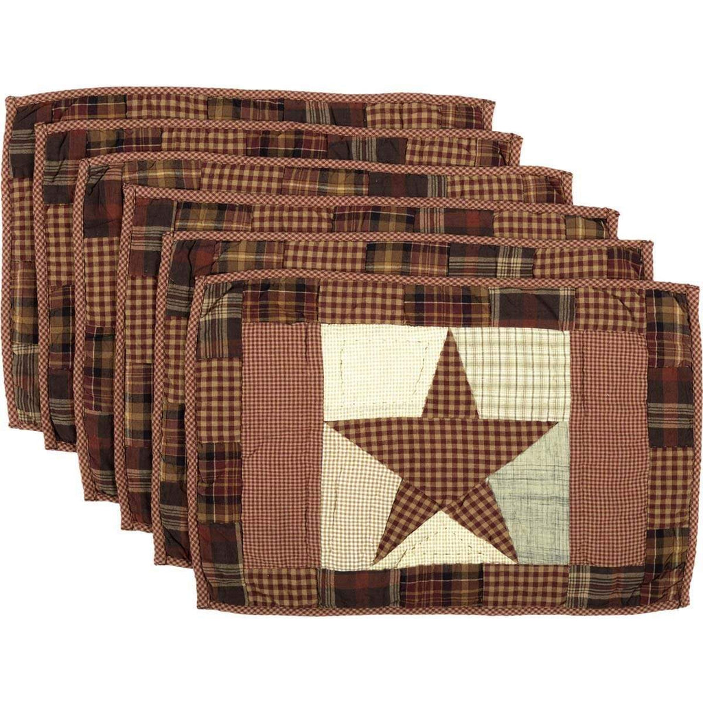 Mayflower Market Placemat Abilene Star Quilted Placemat Set of 6 12x18