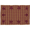 Mayflower Market Placemat Burgundy Star Placemat Set of 6 12x18