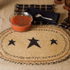 Kettle Grove Jute Placemat Stencil Star Set of 6 12x18 - The Village Country Store