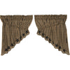 Black Star Scalloped Prairie Swag Set of 2 36x36x18 - The Village Country Store 