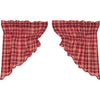 Braxton Scalloped Prairie Swag Set of 2 36x36x18 - The Village Country Store 