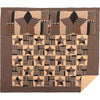 Bingham Star California King Quilt Set; 1-Quilt 130Wx115L w/2 Shams 21x37 - The Village Country Store 