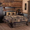 Black Check Star California King Quilt Set; 1-Quilt 130Wx115L w/2 Shams 21x37 - The Village Country Store 