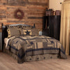 Black Check Star Queen Quilt 90Wx90L - The Village Country Store