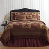 Ninepatch Star Luxury King Quilt 120Wx105L - The Village Country Store