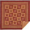 Ninepatch Star Queen Quilt 90Wx90L - The Village Country Store
