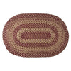 Burgundy Tan Jute Rug Oval w/ Pad 24x36 - The Village Country Store