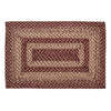 Burgundy Tan Jute Rug Rect w/ Pad 20x30 - The Village Country Store 