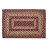 Burgundy Tan Jute Rug Rect w/ Pad 24x36 - The Village Country Store 