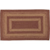 Burgundy Tan Jute Rug Rect w/ Pad 60x96 - The Village Country Store 