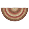 Ginger Spice Jute Rug Half Circle w/ Pad 16.5x33 - The Village Country Store 
