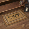 Kettle Grove Jute Rug Rect Stencil Welcome w/ Pad 20x30 - The Village Country Store 