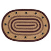 Potomac Jute Rug Oval Stencil Stars w/ Pad 20x30 - The Village Country Store 