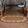Potomac Jute Rug Oval Stencil Stars w/ Pad 27x48 - The Village Country Store 