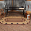 Potomac Jute Rug Oval Stencil Stars w/ Pad 36x60 - The Village Country Store 