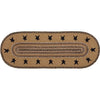 Kettle Grove Jute Runner Stencil Stars Border 13x36 - The Village Country Store 