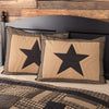 Black Check Star Standard Sham 21x27 - The Village Country Store 