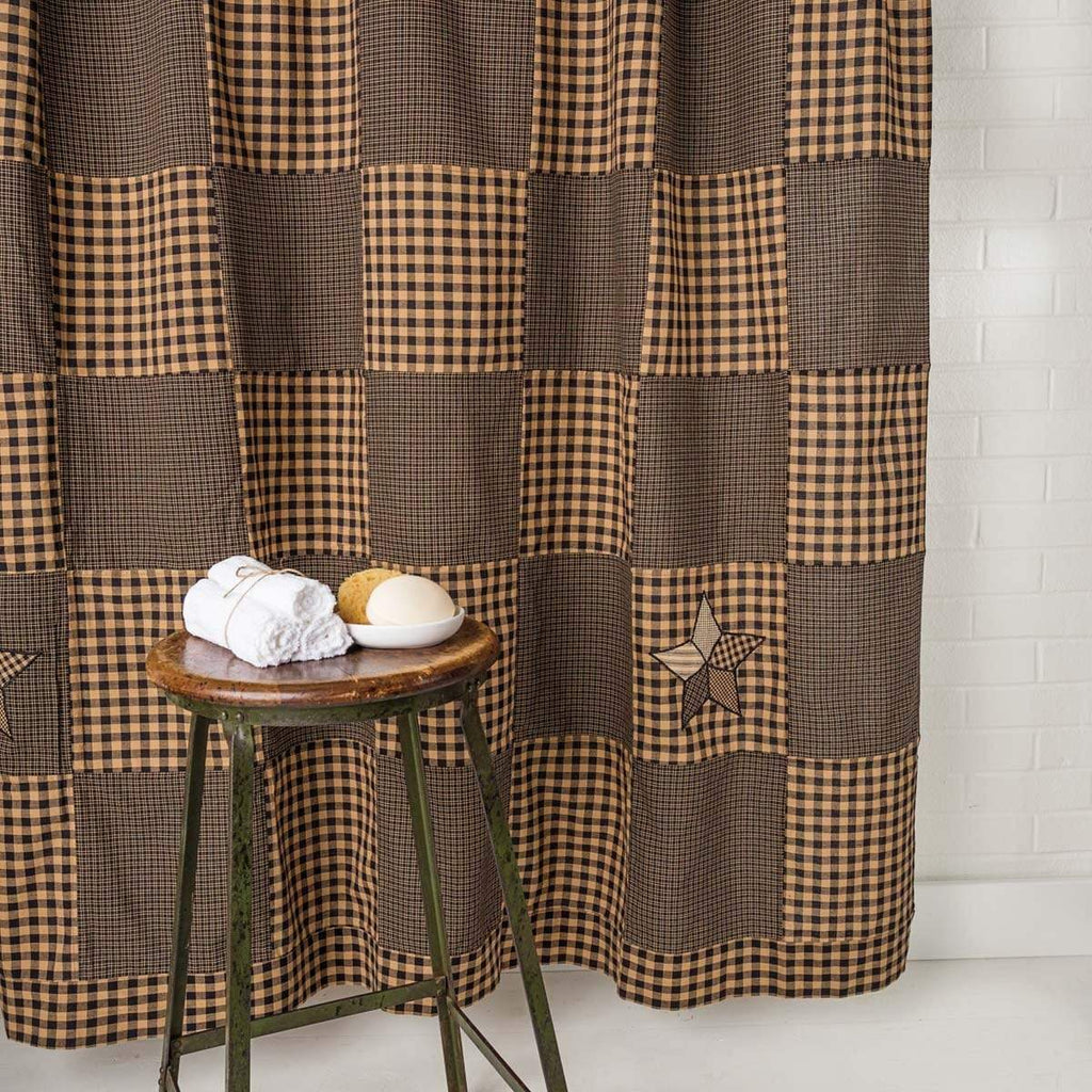 Farmhouse Star Shower Curtain 72x72 - The Village Country Store