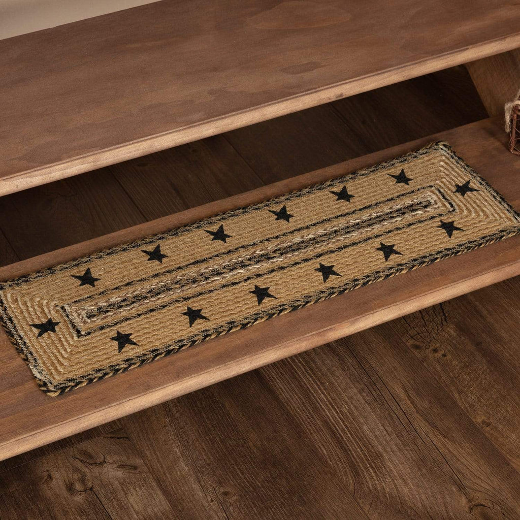 Kettle Grove Jute Stair Tread Stencil Stars Border Latex Rect 8.5x27 - The Village Country Store