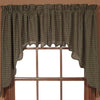 Kettle Grove Plaid Swag Scalloped Set of 2 36x36x16 - The Village Country Store 