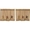 Stratton Burlap Applique Star Tier Set of 2 L24xW36 - The Village Country Store 