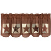 Abilene Patch Block and Star Valance 20x60 - The Village Country Store 