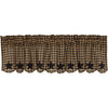Black Star Scalloped Valance 16x60 - The Village Country Store 