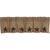 Farmhouse Star Applique Valance 16x72 - The Village Country Store 