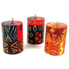 Set of Three Boxed Hand-Painted Candles - Bongazi Design - Nobunto - The Village Country Store