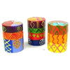 Set of Three Boxed Hand-Painted Candles - Shahida Design - Nobunto - The Village Country Store 