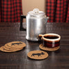 Cumberland Stenciled Moose Jute Coaster Set of 6 - The Village Country Store 