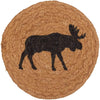 Cumberland Stenciled Moose Jute Coaster Set of 6 - The Village Country Store 
