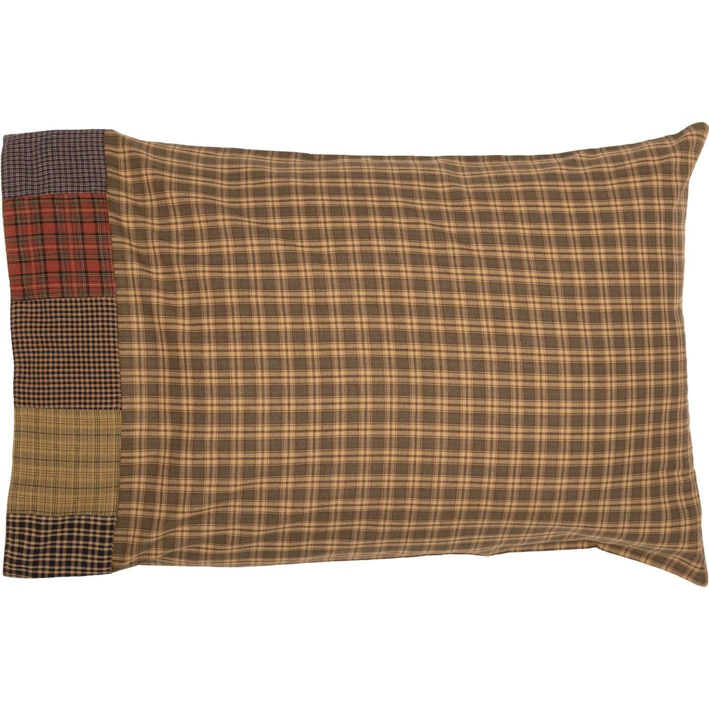 Cedar Ridge Standard Pillow Case with Block Border Set of 2 21x30 - The Village Country Store
