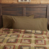 Tea Cabin Green Plaid King Pillow Case Set of 2 21x40 - The Village Country Store 