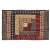 Millsboro Placemat Log Cabin Block Quilted Set of 6 12x18 - The Village Country Store 