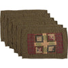Oak & Asher Placemat Tea Cabin Placemat Quilted Set of 6 12x18