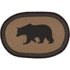 Wyatt Stenciled Bear Jute Placemat Oval Set of 6 12x18 - The Village Country Store