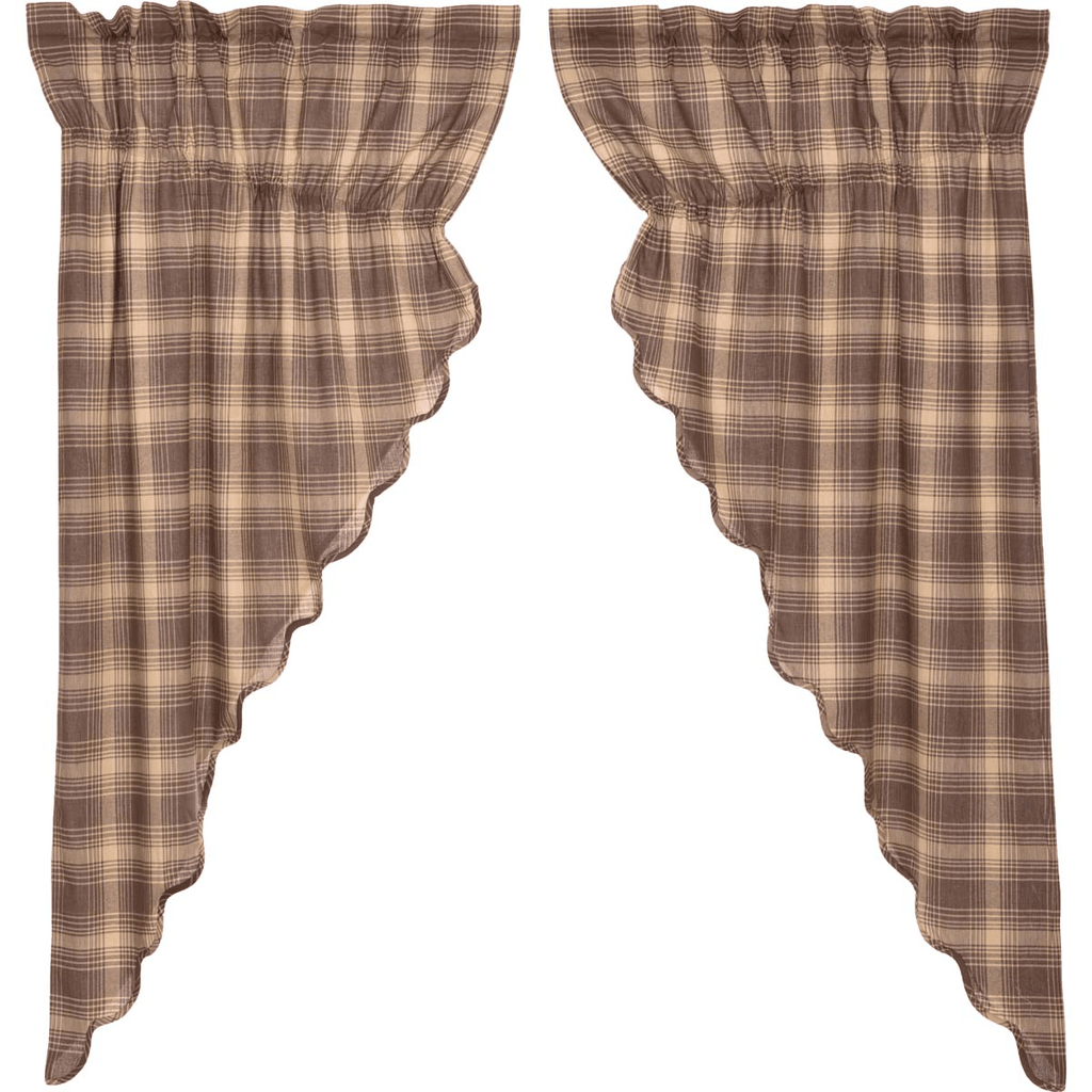 Dawson Star Scalloped Prairie Short Panel Set of 2 63x36x18 - The Village Country Store