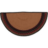 Cumberland Stenciled Moose Jute Rug Half Circle Welcome to the Cabin w/ Pad 16.5x33 - The Village Country Store 