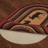 Cumberland Stenciled Moose Jute Rug Oval w/ Pad 20x30 - The Village Country Store 