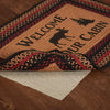 Cumberland Stenciled Moose Jute Rug Rect Welcome to the Cabin w/ Pad 20x30 - The Village Country Store 