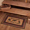 Cumberland Stenciled Moose Jute Rug Rect Welcome to the Cabin w/ Pad 20x30 - The Village Country Store